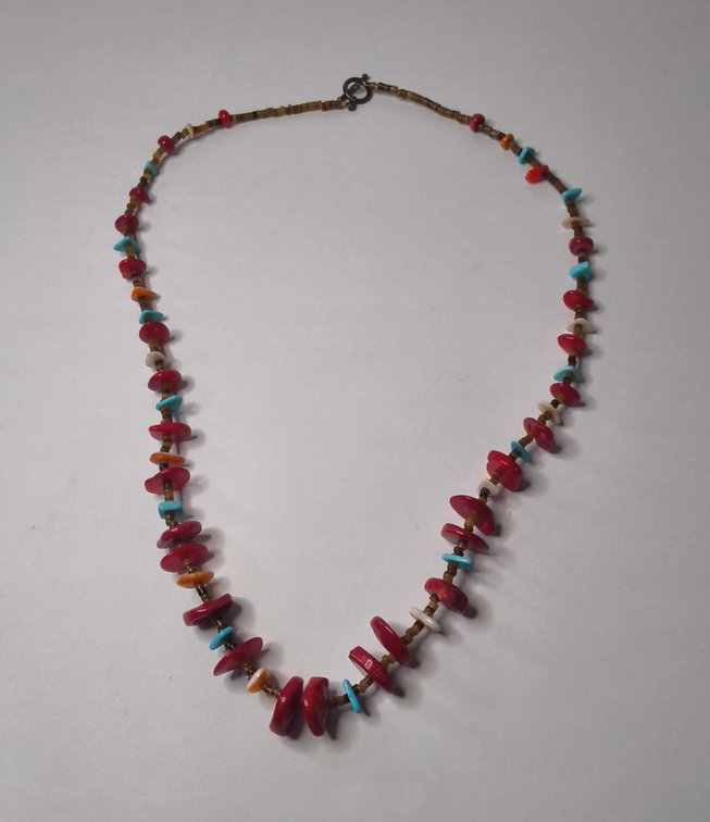 Beautiful Turquoise, Coral, and Spiney Oyster Necklace