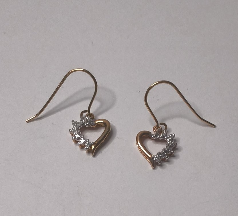 Sterling Silver Heart Shaped Earings