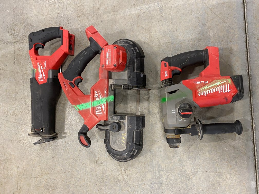 Milwaukee fuel bandsaw, Milwaukee fuel sawzall, Milwaukee fuel rotary saw-no batteries or chargers included