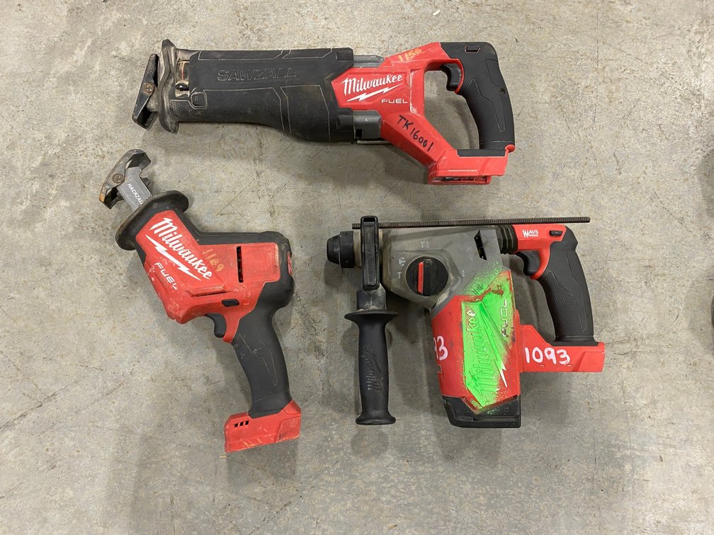 Milwaukee fuel hammer drill, Milwaukee fuel sawzall, Milwaukee fuel hacksaw-no batteries or chargers included