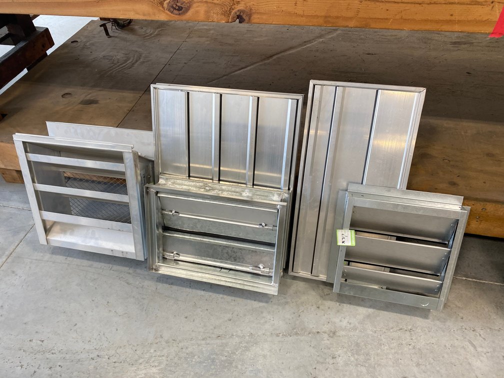 Various size dampers-15 1/2" x 16", 17" x 12", 12" x 12"