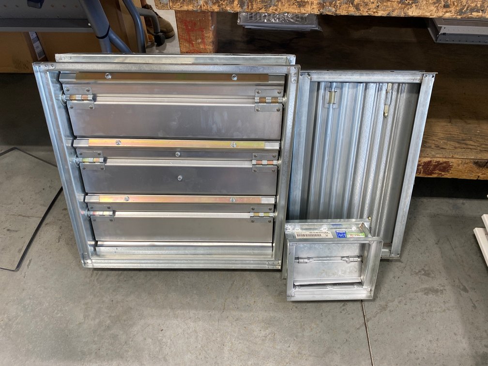 Motorized damper-24" x 24", 14" x 22", 10" x 8"