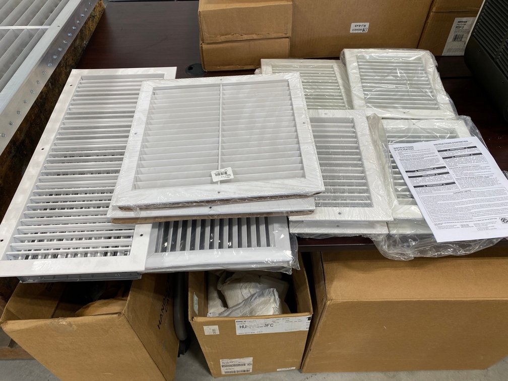 Assortment of return grills-16" x 16", 26" x 12"