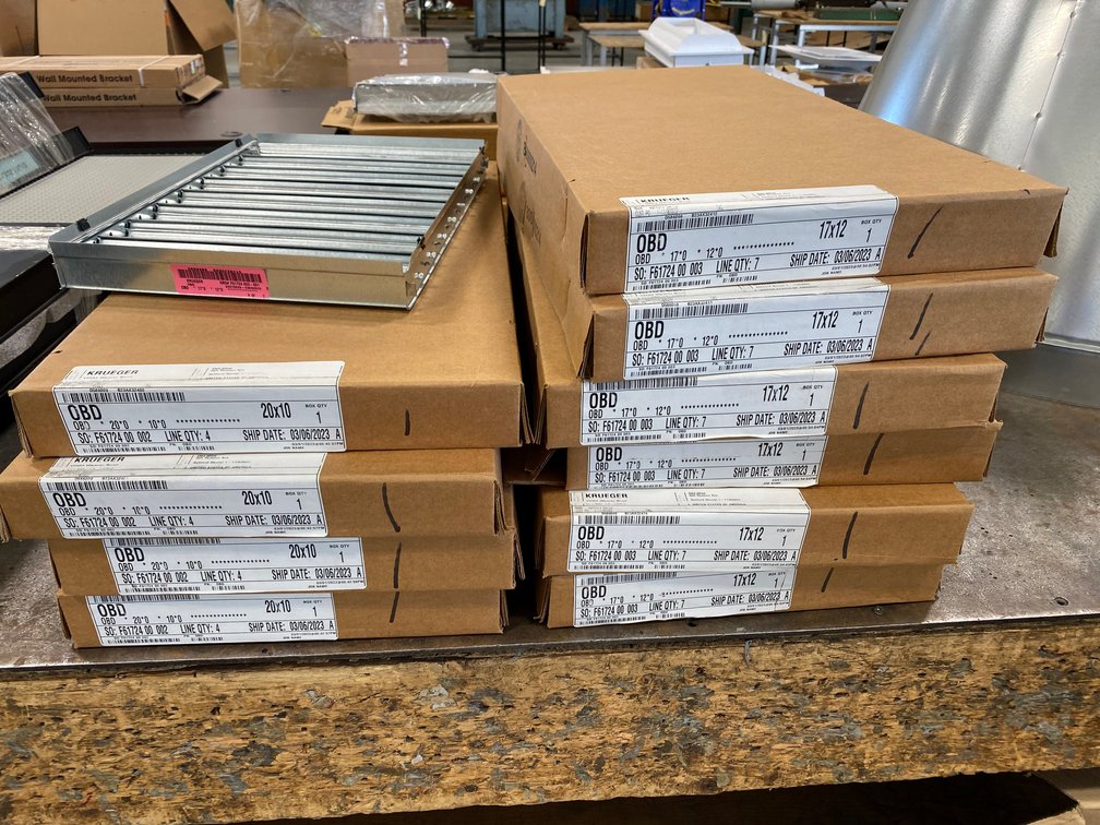 Opposed blade dampers-20" x 10", 17" x 12"