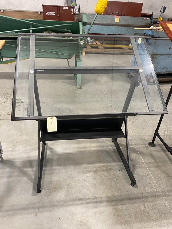 Drafting table with glass top-48" x 42" x 30"