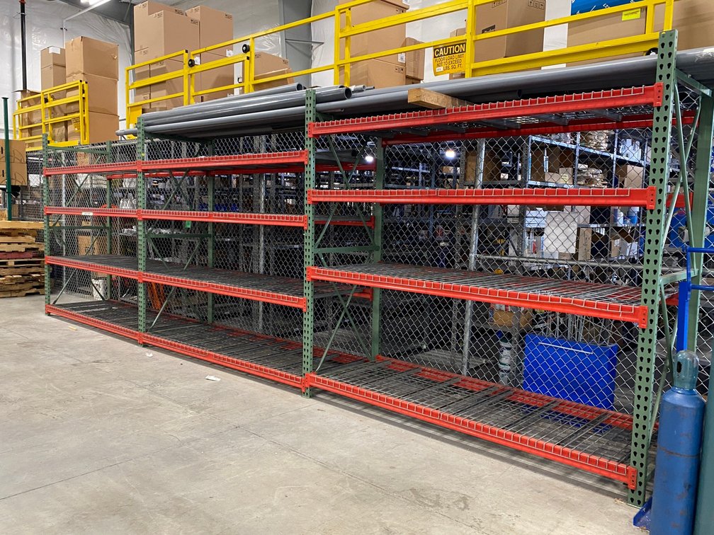Commericial grade shelf with adjustable racks-300" x 36 1/2" x 8"