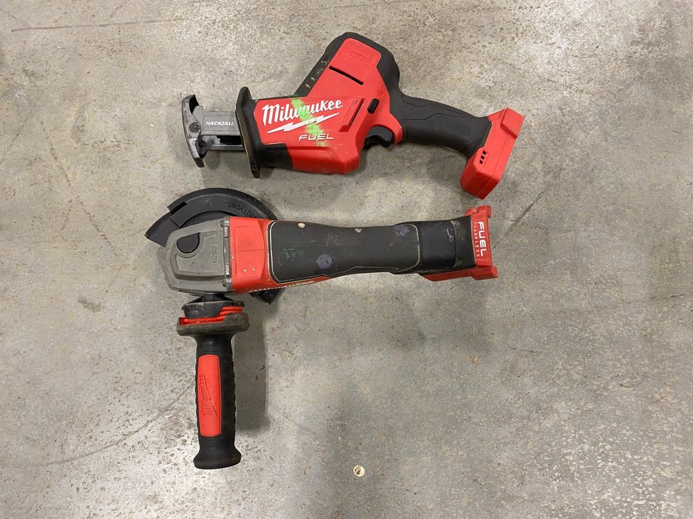 Milwaukee fuel hacksaw, Milwaukee fuel grinder