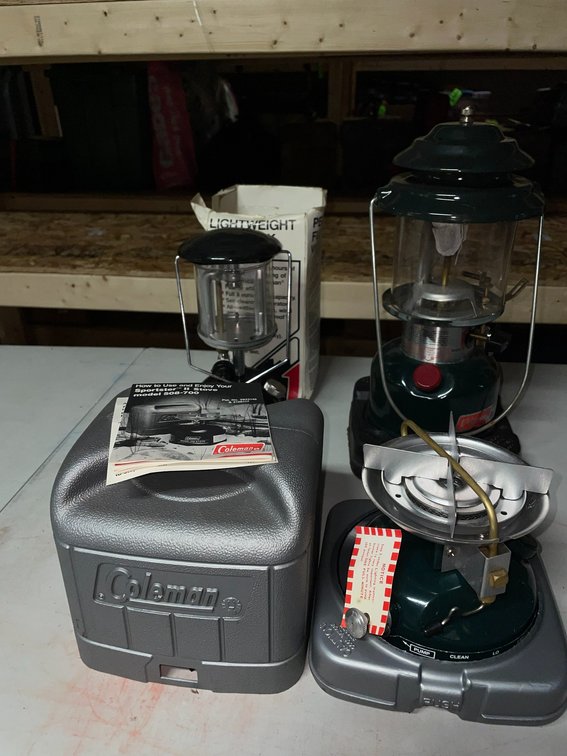Coleman lantern, Coleman backpack lantern, miniature Coleman backpacking stove