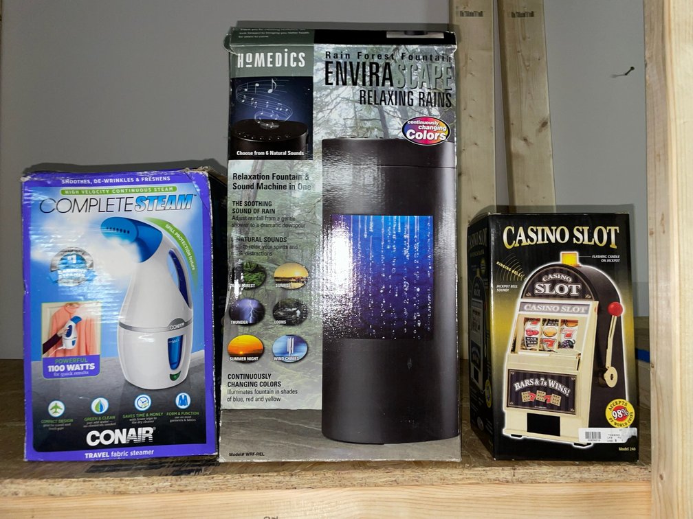 Complete steamer by Conair, casino slot machine, Homedics Envirascapes Relaxing Rain