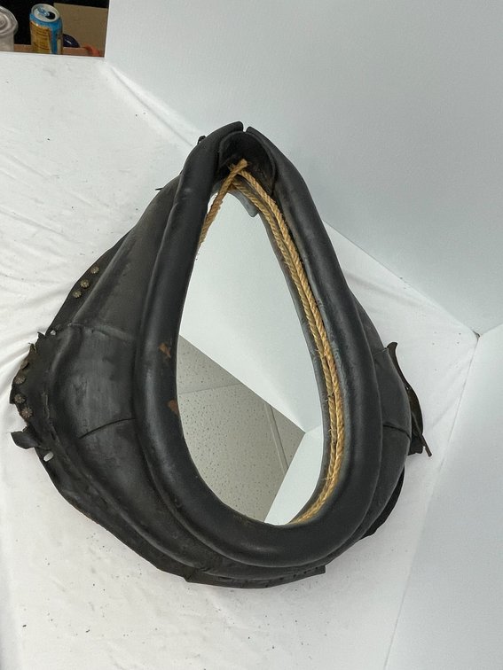 Leather horse collar mirror