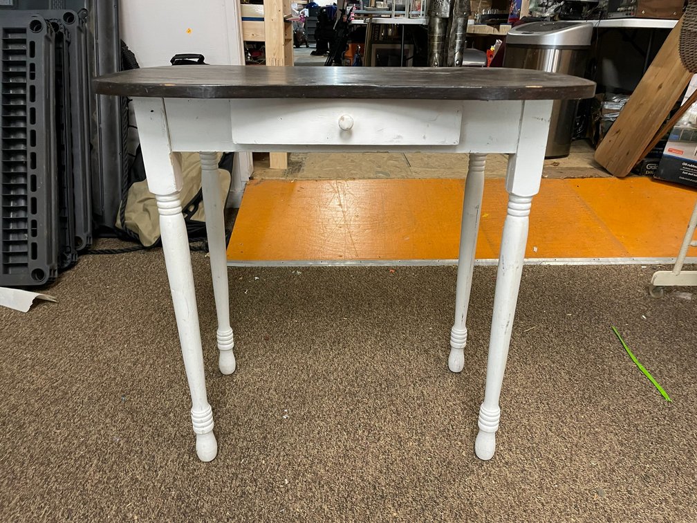 Kidney shape table with drawer