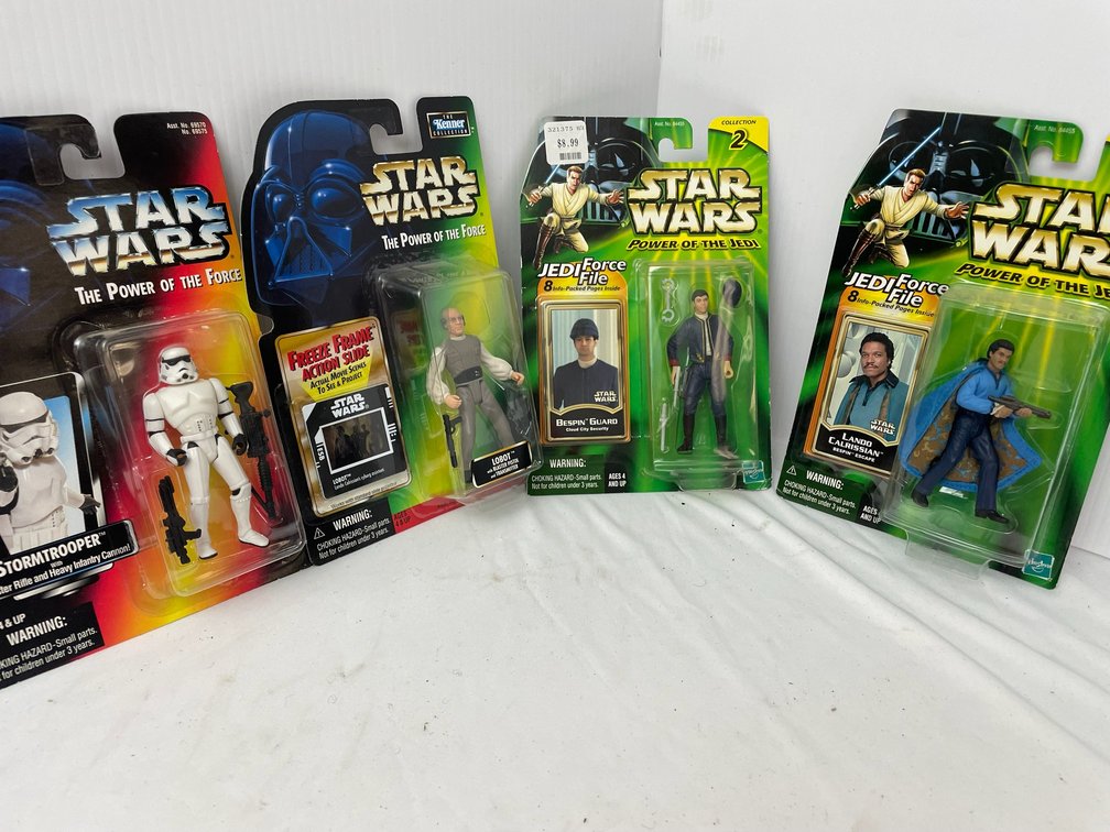 Star Wars action figures-Lobot, A Storm Trooper, Bespin Guard, Lando Calrissian