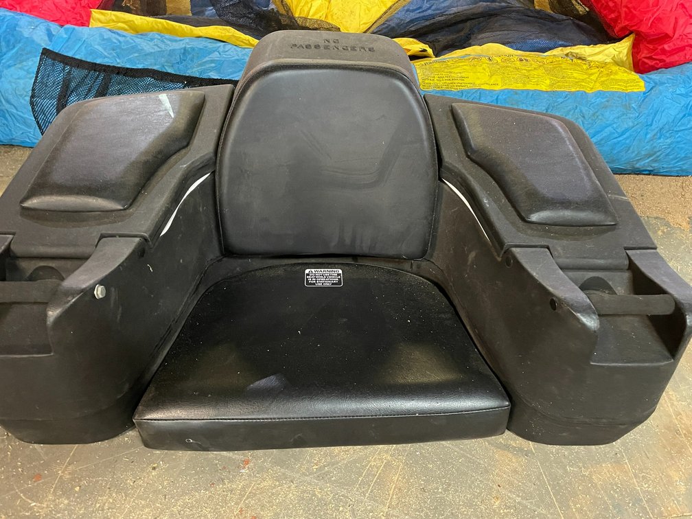Rear seat for motorcycle with storage