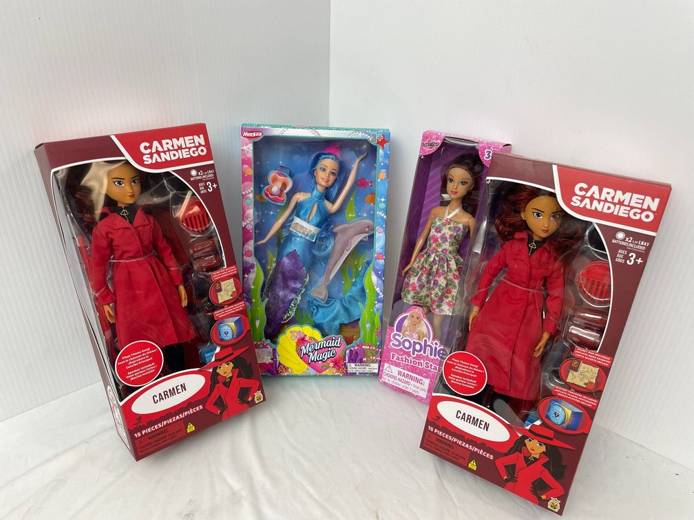 Ellie Mermaid Magic, Sophie Fashion Star, Carmen Sandiego