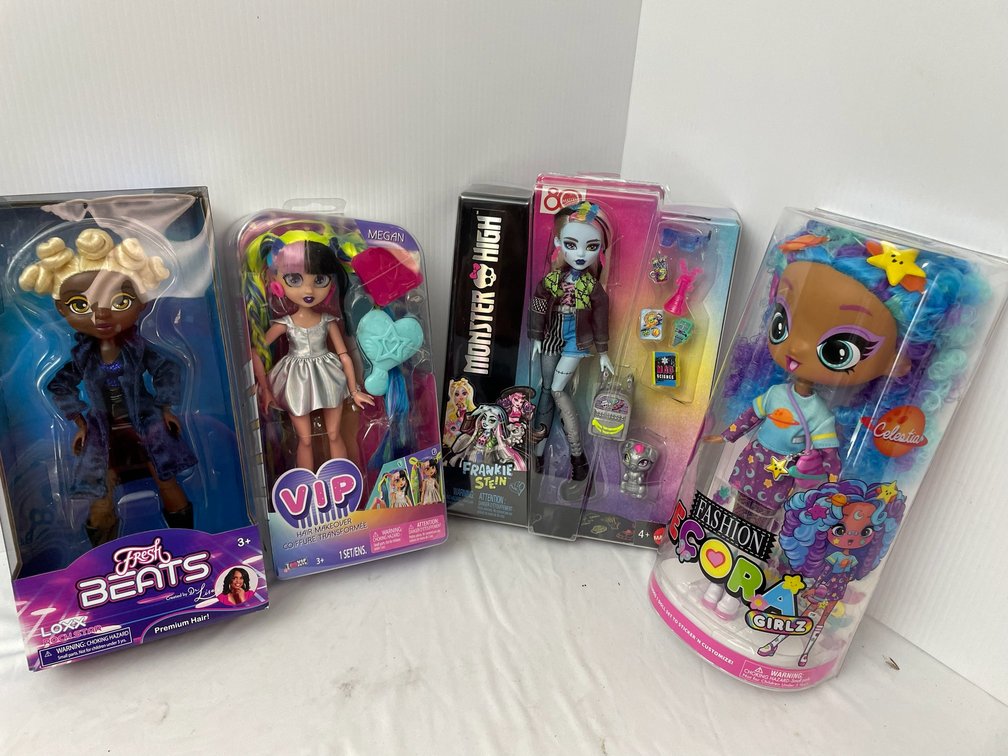 The Bratz-Megan, Fresh Beats-Loxx Rockstar, Fashion Ecora, FrankieStein