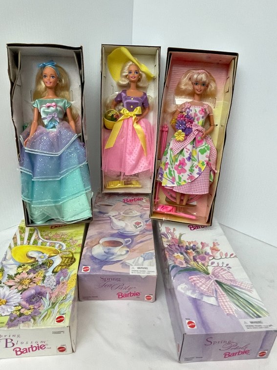 Avon Special Edition Barbies-Spring Blossom, Tea Party, Spring Petals