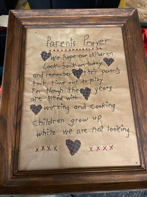 Parent's Prayer sampler
