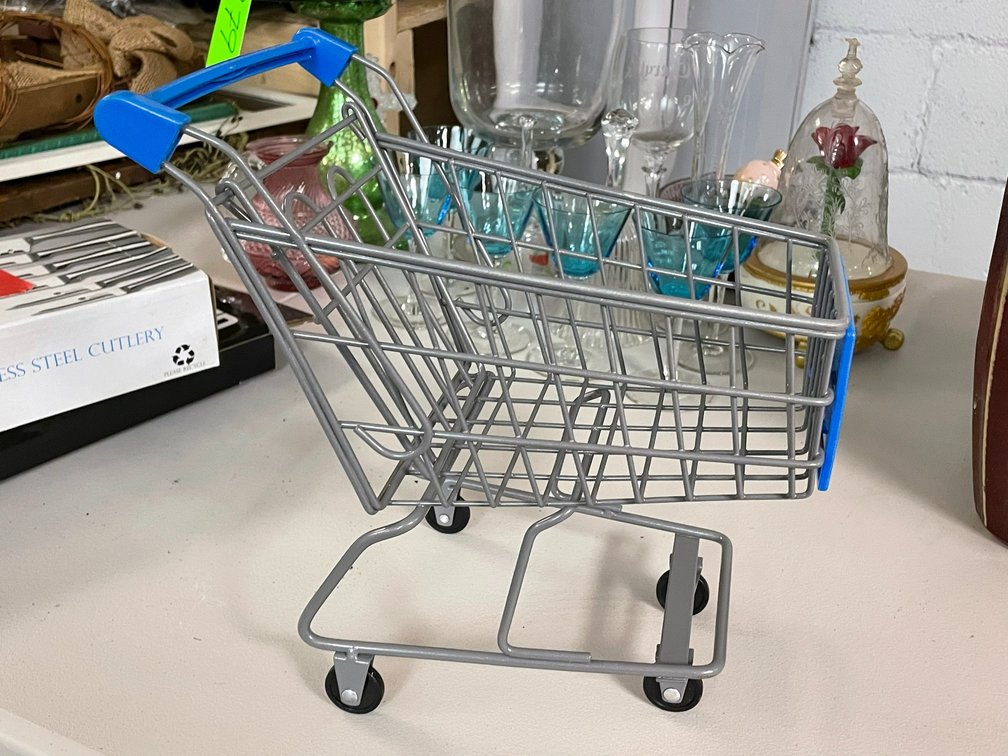 Miniature Walmart shopping cart