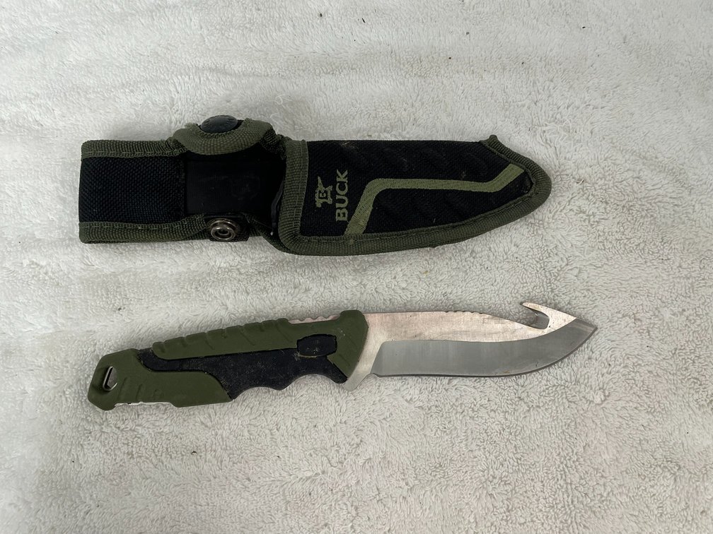 Buck knife with sheath
