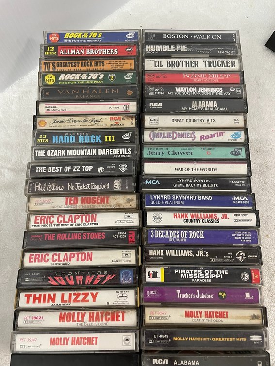 Selection of music cassettes