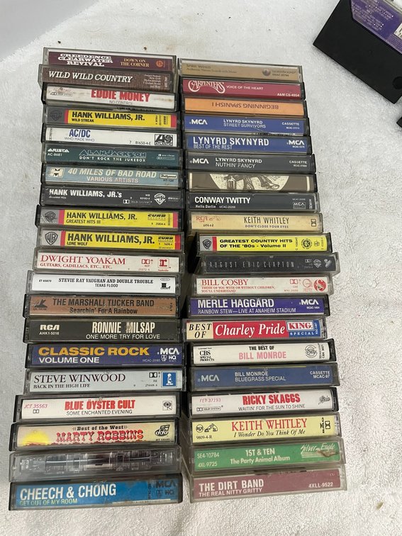Selection of music cassettes