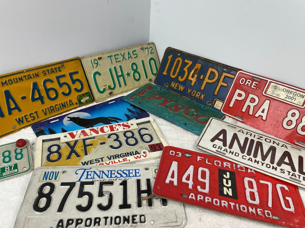 Selection of license plates