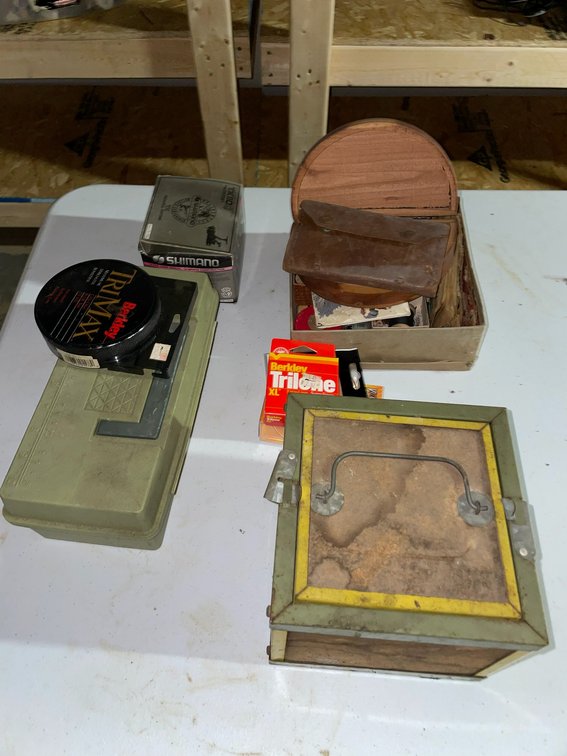 Collection of fishing supplies