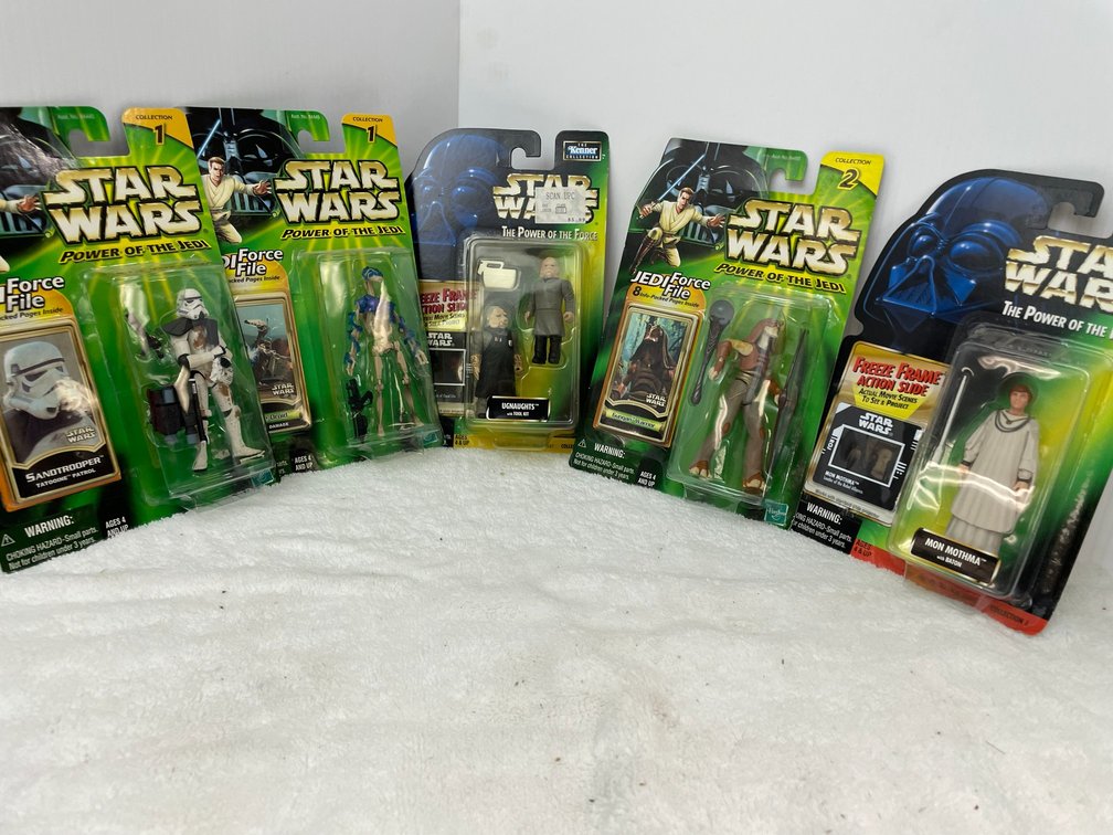 Star Wars Action Figures-SandTrooper, Mon Mothma, Battle Droid, Gungan Warrior, Ugnaughts