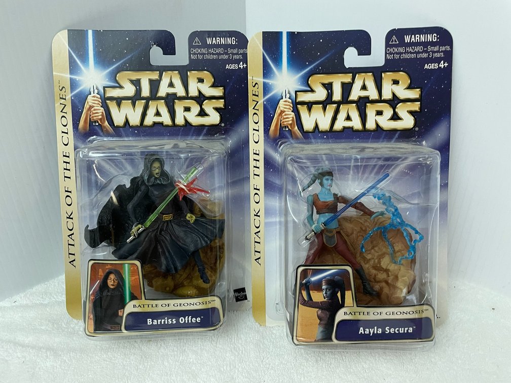Star Wars Action Figures-Aayla Secura, Barriss Offe-from Attack of the Clones