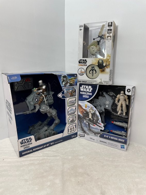 Star Wars Action Figures-Mandalorian Grogu-2 toys, The Child drone-type toy