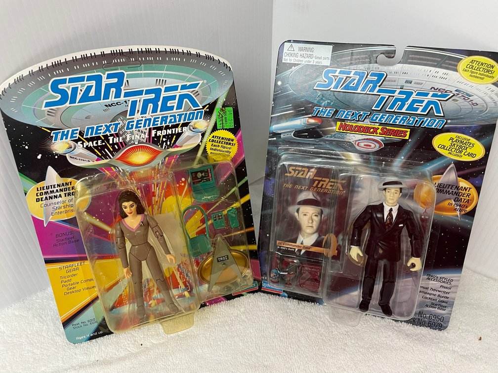 2 Star Trek Action Figures-The Next Generation-The Counselor, Lt. Commander Data