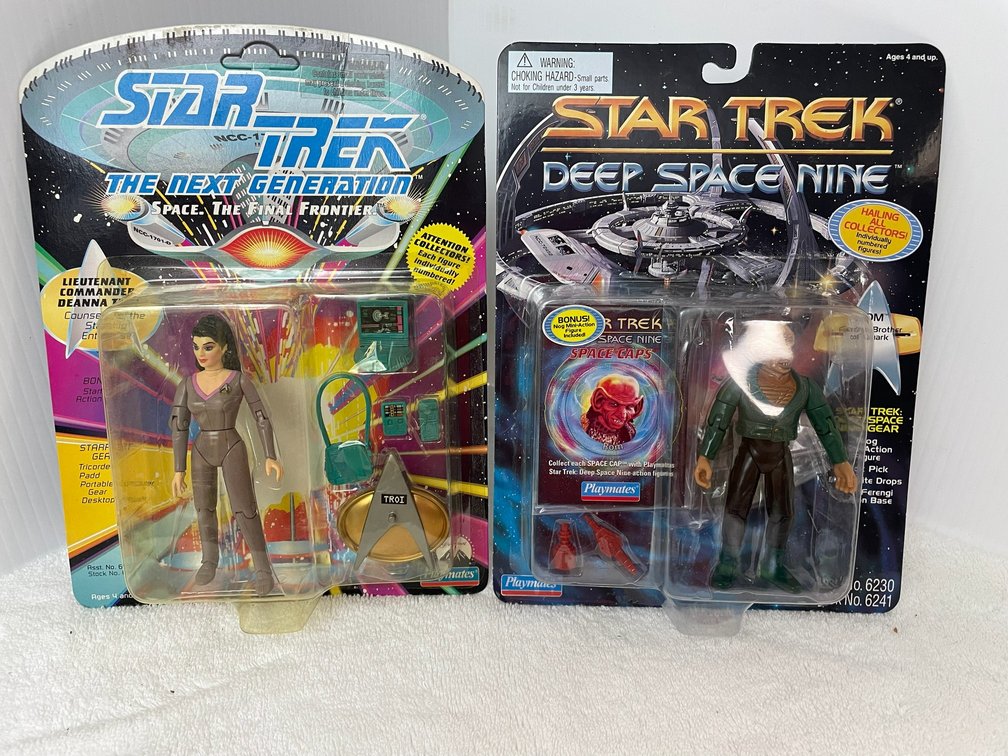 2 Star Trek Action Figures-1 from The Next Generation, 1 from Deep Space Nine-The Counselor, Rom