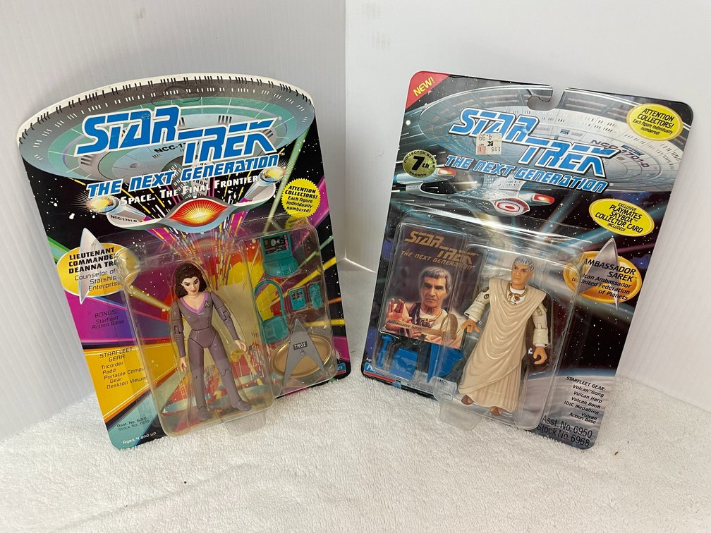 2 Star Trek Action Figures from The Next Generation-The Counselor, Ambassador Sarek