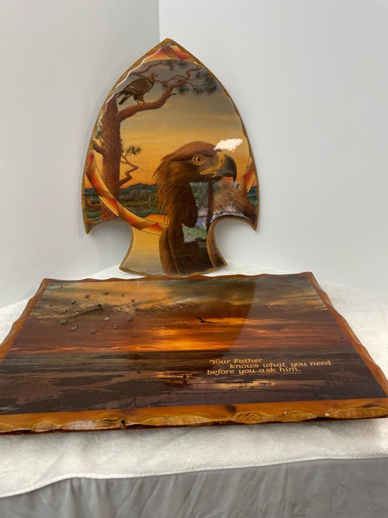 Eagle Wall Plaque & Inspirational Wall Clock
