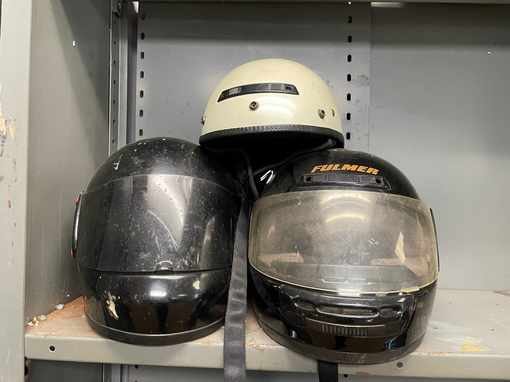 3 Motorcycle helmets