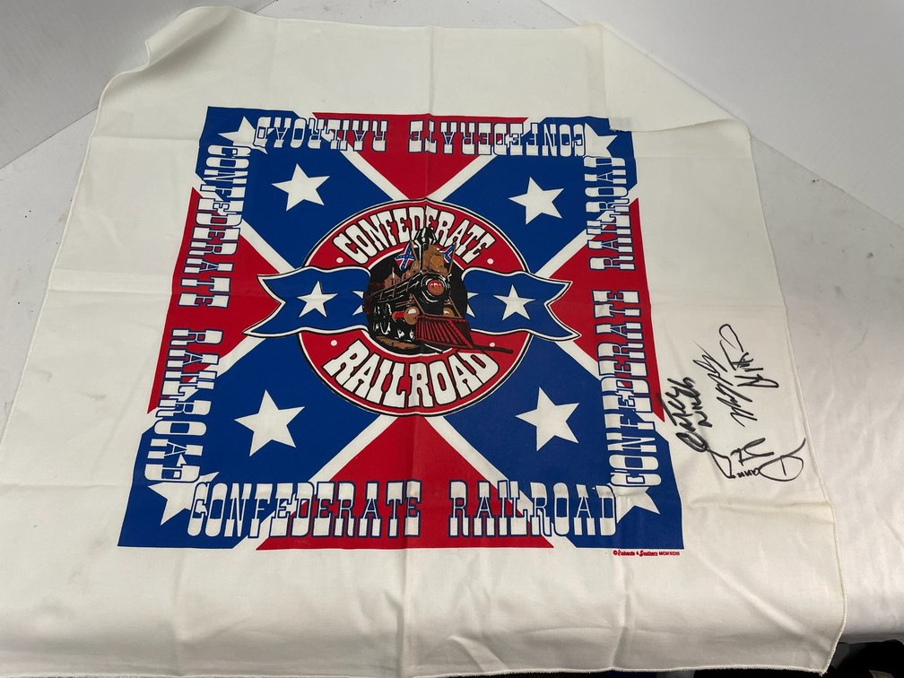 Confederate Railroad signed tour bandana-1990's