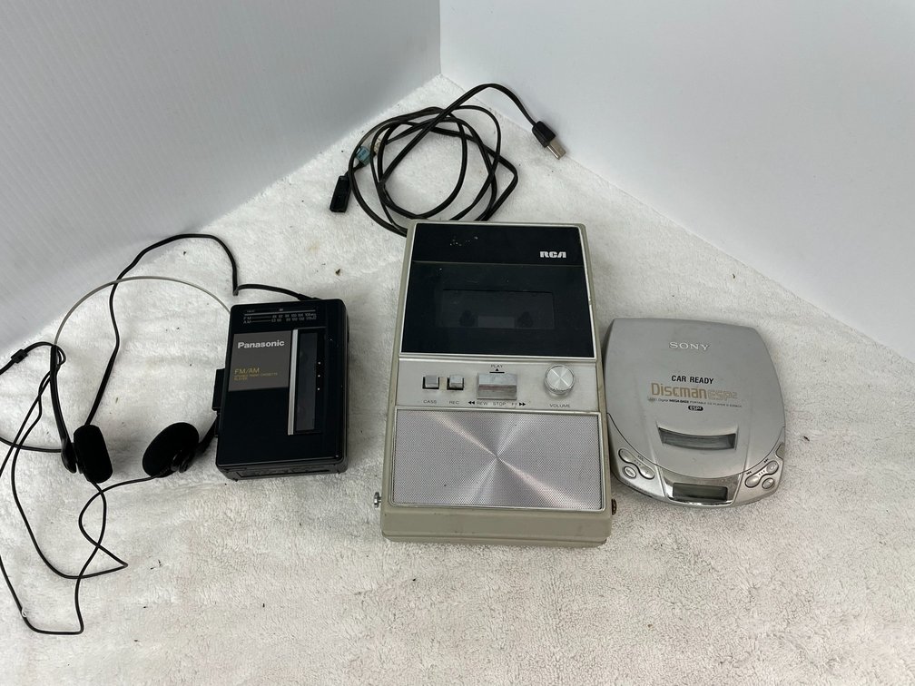 Panasonic AM/FM stereo radio cassette player, Sony car ready Discman