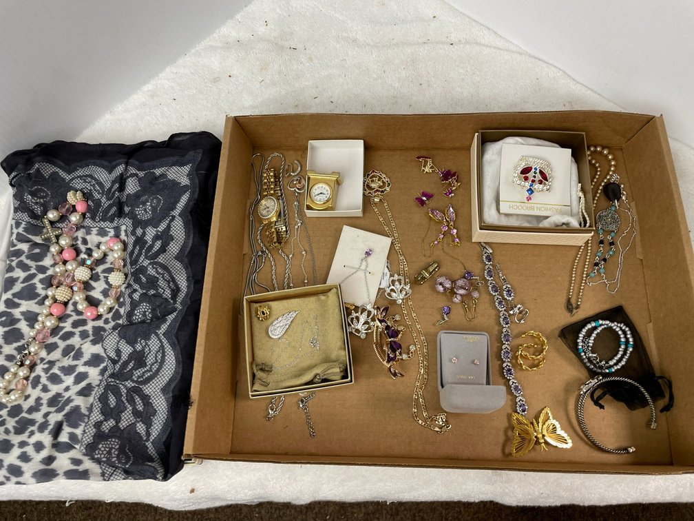 Selection of costume jewelry