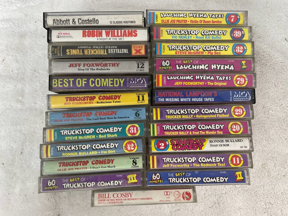 Selection of comedy audio cassettes