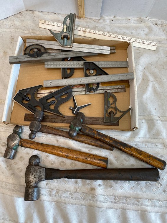 Machinist Style Squares and Ball Peen Hammers