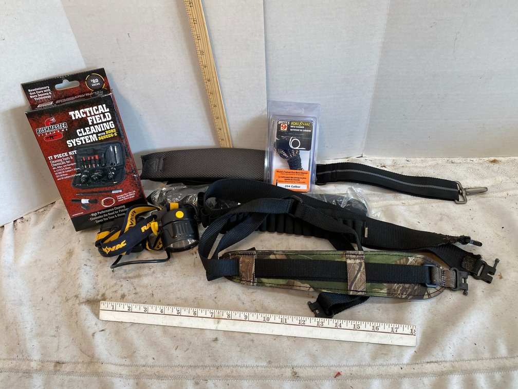 Gun Slings, Head Lamp, A Tactical Field cleaning System