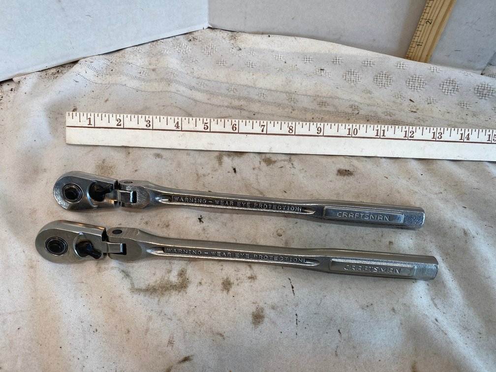 2-Craftsman 3/8 Drive Swivel Head Rachets
