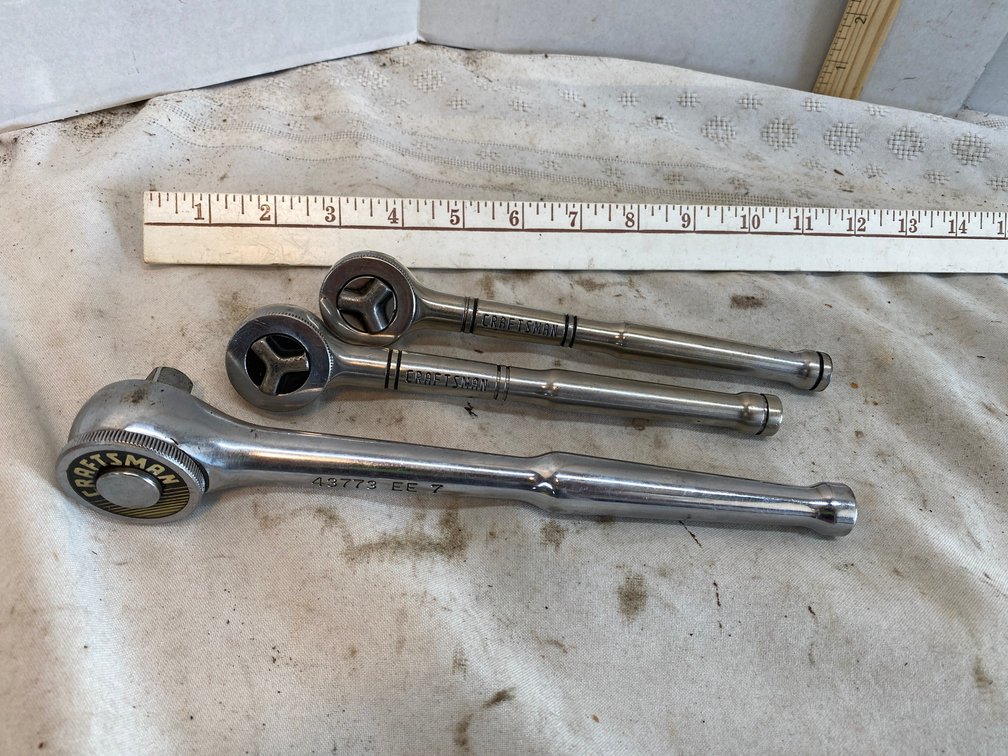 1-Craftsman 1/2 Drive rachet, 2-Craftsman 3/8 Drive Rachets