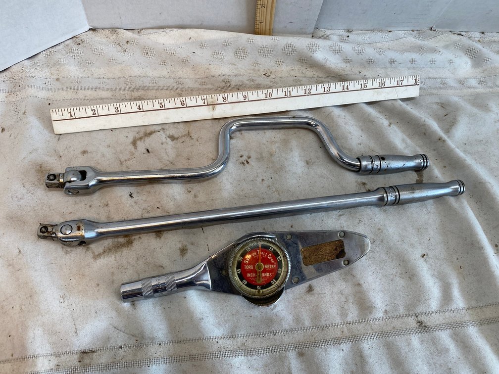 Snap On 1/2 Inch Power Bar, Snap On 1/2 Inch Speed Wrench, Snap on Torq Meter 1/4 inch Drive