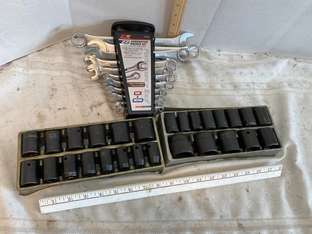 Impact Sockets Metric and Standard, Performance Tool Combination Wrench Set