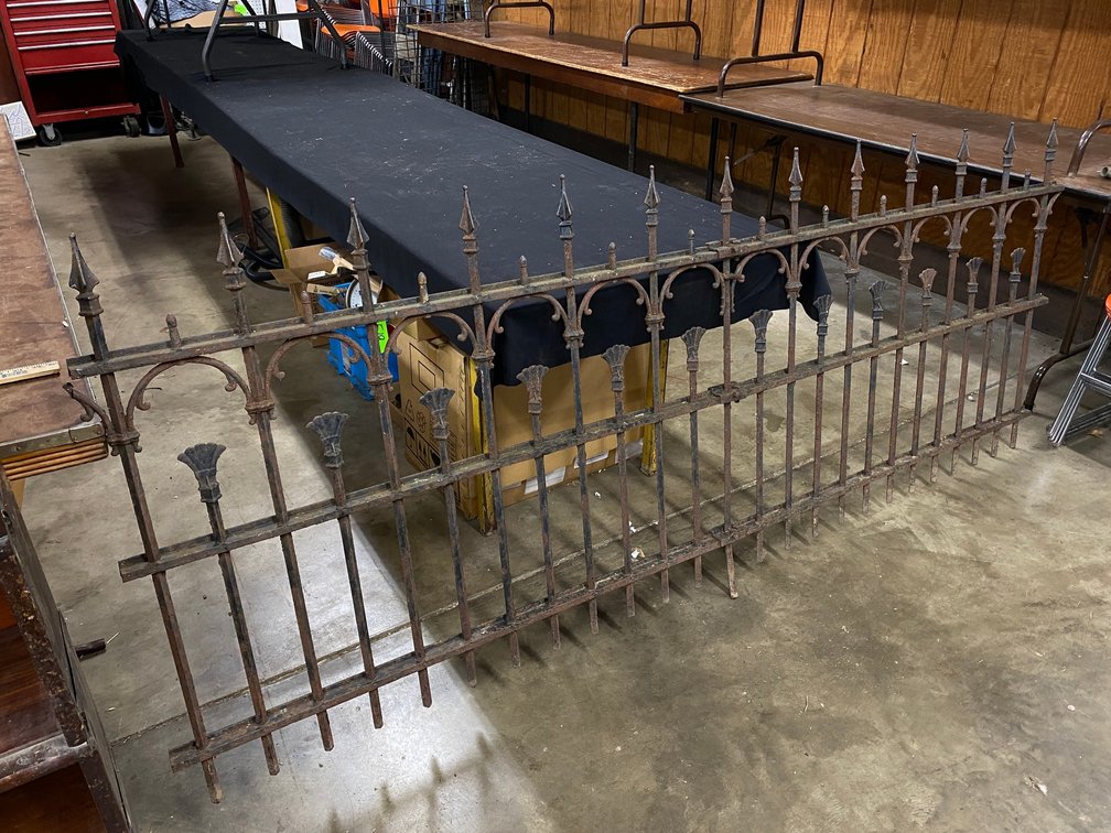 Antique Cast Iron Fence Section