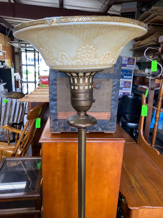 floor Lamp with glass Shade
