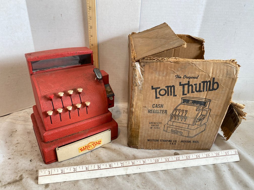 Happy Time Cash Register with Tom Thumb Box