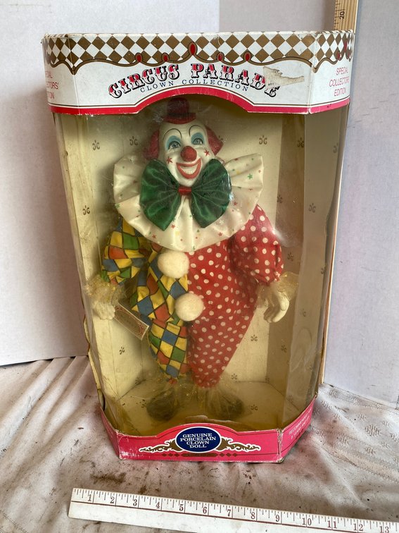 Clown Circus Parade collection Porcelain Clown Doll
