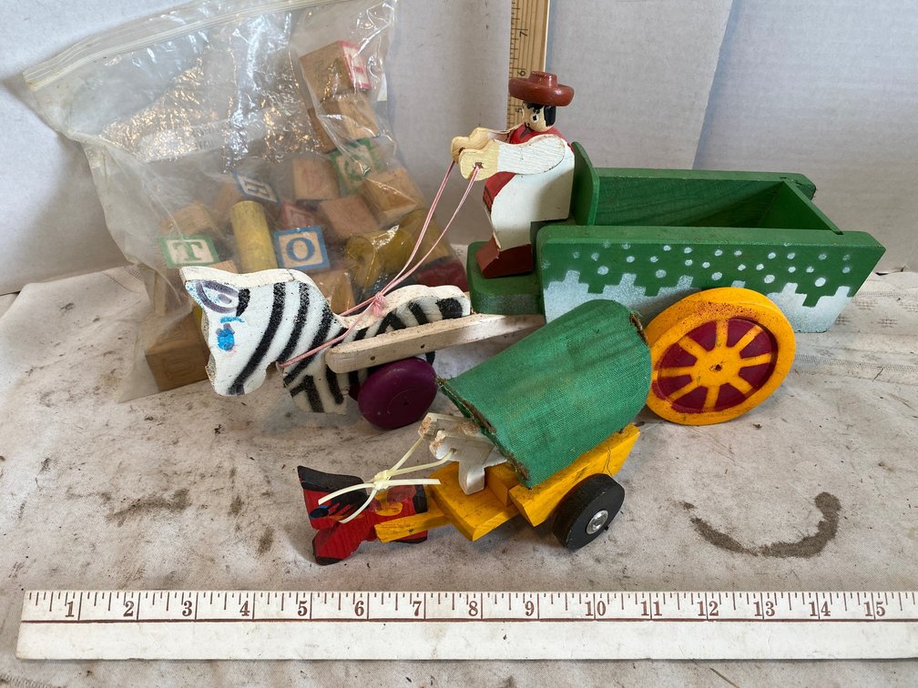 Wooden Alphabet Blocks, Wooden Toys